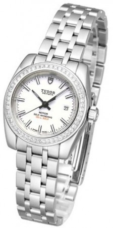 AAA Replica Tudor Classic Date Mother Of Pearl Dial Steel Strap Ladies Watch 22020-1