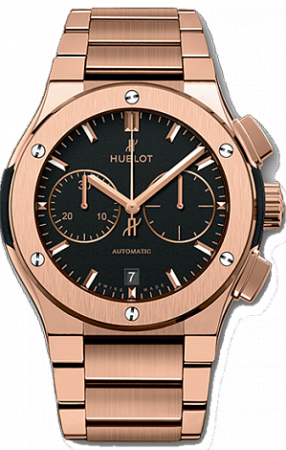 AAA Replica Hublot Classic Fusion Chronograph King Gold Bracelet Watch 520.OX.1180.OX