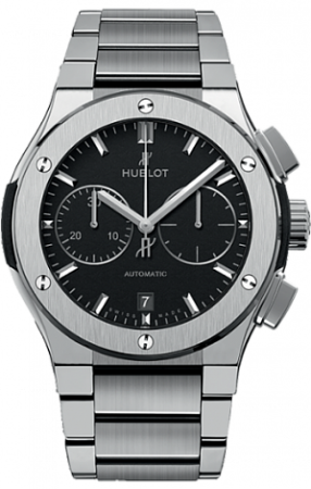 AAA Replica Hublot Classic Fusion Chronograph Titanium Bracelet Watch 520.NX.1170.NX