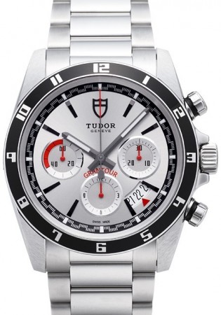 AAA Replica Tudor Grantour Chrono Silver Dial Steel Strap Mens Watch 20530N-2
