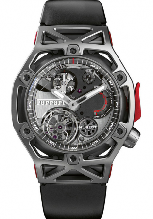 AAA Replica Hublot Techframe Ferrari 70 Years Tourbillon Chronograph Titanium Watch 408.NI.0123.RX