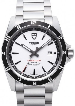 AAA Replica Tudor Grantour Date Bay White Dial Steel Strap Mens Watch 20500N-3