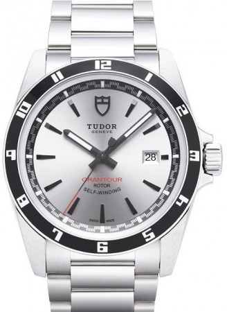 AAA Replica Tudor Grantour Date Silver Dial Steel Strap Mens Watch 20500N-2