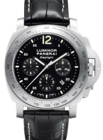 AAA Replica Panerai Luminor Chrono Daylight Black II Watch PAM00250