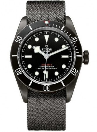 AAA Replica Tudor Heritage Black Bay Dark 41 mm PVD Steel Case Fabric Bracelet Watch 79230DK-02