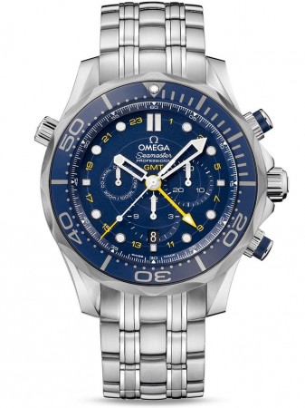 AAA Replica Omega Seamaster Diver 300m Co-Axial GMT Chronograph 44mm Mens Watch 212.30.44.52.03.001