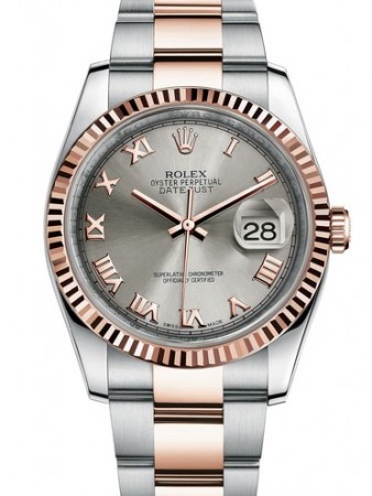 AAA Replica Rolex Datejust 36mm Stainless Steel and Rose Gold Midsize Watch 116231-0069