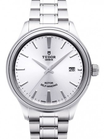 AAA Replica Tudor Style 38mm Silver Dial Steel Strap Mens Watch 12500