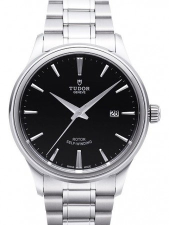 AAA Replica Tudor Style 41mm Black Dial Steel Strap Mens Watch 12700-2