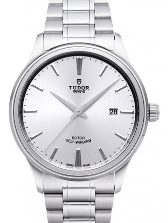 AAA Replica Tudor Style 41mm Silver Dial Steel Strap Mens Watch 12700-1