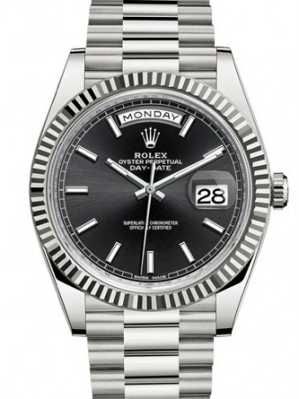 AAA Replica Rolex Day-Date 40mm White Gold Mens Watch 228239-0004