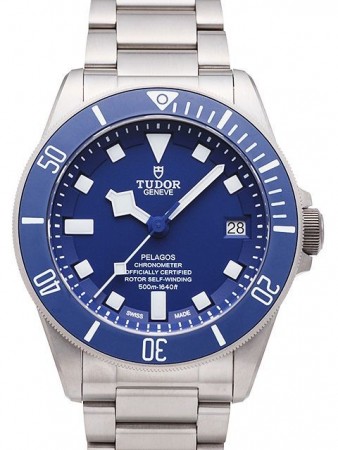 AAA Replica Tudor Pelagos Blue Dial Titanium Strap Mens Watch 25600TB