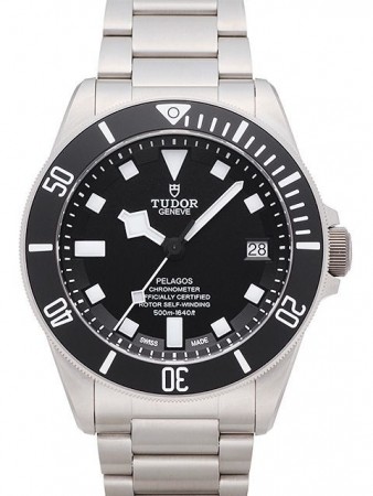 AAA Replica Tudor Pelagos Black Dial Titanium Strap Mens Watch 25600TN