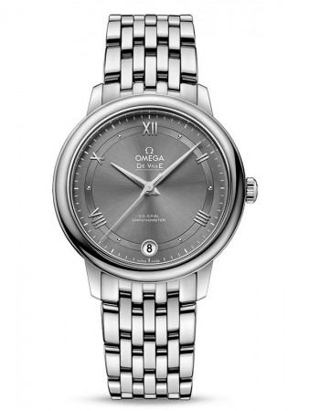 AAA Replica Omega De Ville Prestige Co-Axial 32.7 mm Steel Grey Dial Watch 424.10.33.20.06.001