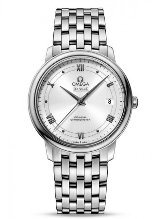 AAA Replica Omega De Ville Prestige Co-Axial 36.8 mm Steel White Dial Watch 424.10.37.20.04.001