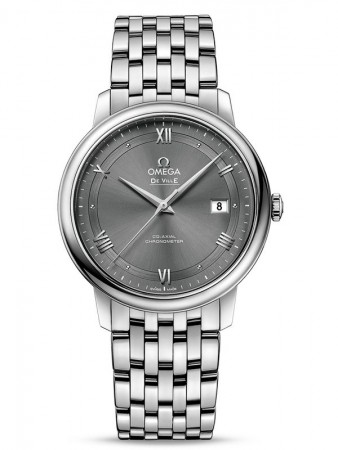 AAA Replica Omega De Ville Prestige Co-Axial 39.5 mm Steel Grey Dial Watch 424.10.40.20.06.001