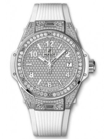 AAA Replica Hublot Big Bang One Click Steel White Full Pave 39mm Watch 465.SE.9010.RW.1604