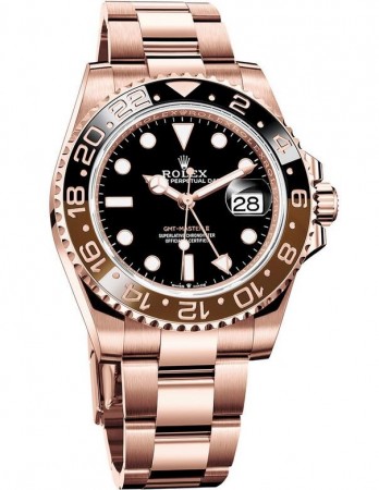 AAA Replica Rolex GMT-Master II Everose Gold Watch 126715 CHNR