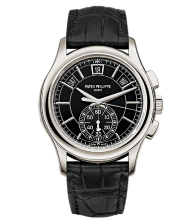 AAA Replica Patek Philippe Annual Calendar Chronograph Black Watch 5905P-010