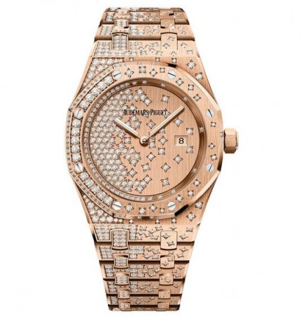 AAA Replica Audemars Piguet Royal Oak Quartz Pink Gold Watch 67654OR.ZZ.1264OR.01