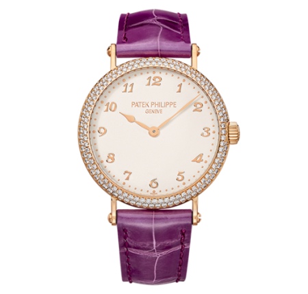 AAA Replica Patek Philippe Calatrava Rose Diamond Watch 7200/200R-001