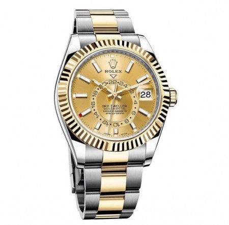 AAA Replica Rolex Oyster Perpetual Sky-Dweller Dual Time Zone Automatic Watch 326933