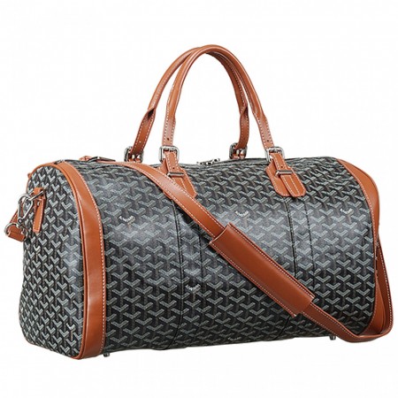 Goyard Croisiere Travel Black And Tan Leather Trim Bag 18927360