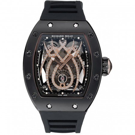 Richard Mille Turbillion Spider RM 19-01 Black Case Black Rubber Bracelet  1454257