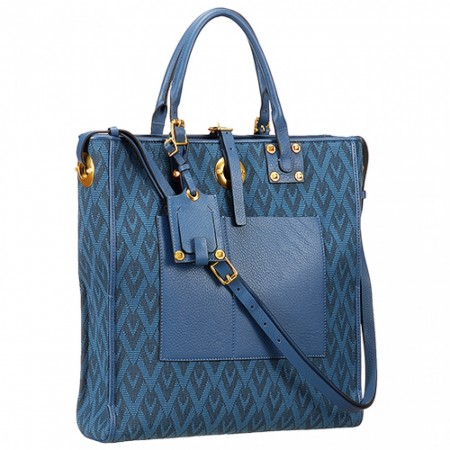 Valentino Viva Valentino Fabric Vertical Tote Bag Blue