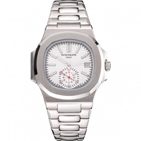 Patek Philippe Nautilus White Dial Stainless Steel Case And Bracelet