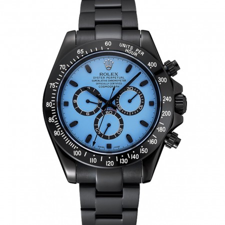 Rolex Cosmograph Daytona Blue And Black Dial Black Stainless Steel Case And Bracelet  1454250