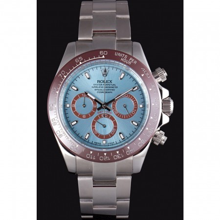 Rolex Daytona Ice Blue Dial Brown Bezel Stainless Steel Bracelet 621572