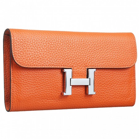 Hermes Constance Long Wallet Orange 608080