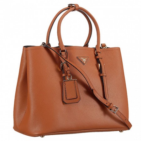 Prada Double Tote Medium Tan Bag  18926830