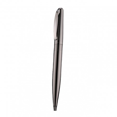 Christian Dior Horizontally Grooved Upper Body Dark Grey Ballpoint Pen  622749