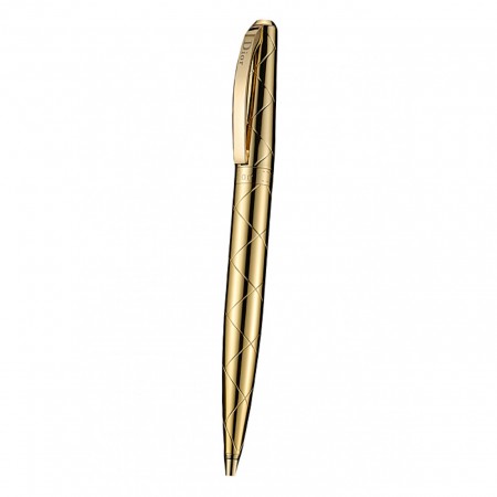 Christian Dior Pattern Grooved Gold Ballpoint Pen  622743