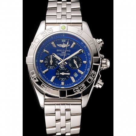 Breitling Chronomat 44 Blue Dial with Black Subdials Stainless Steel Bracelet  622508
