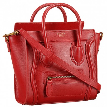 Celine Nano Luggage Red