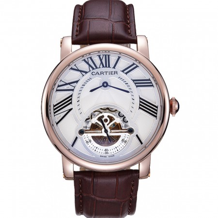 Cartier Rotonde Flying Tourbillon White Dial 621940