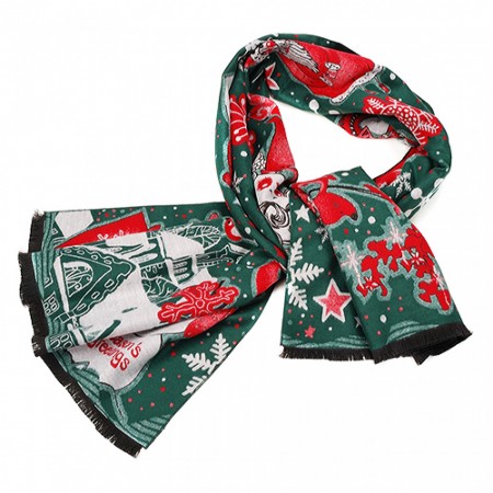 Hermes Santa Bold Print Green 621797