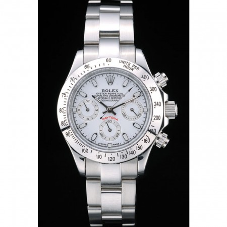 Rolex Daytona Lady Stainless Steel Case White Dial Tachymeter