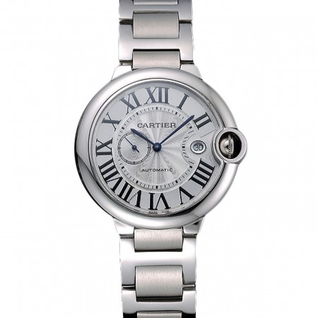 Swiss Cartier Ballon Bleu White Dial Stainless Steel Case Steel Bracelet  622672