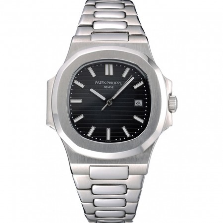 Patek Philippe Nautilus Black Dial Stainless Steel Case   622719
