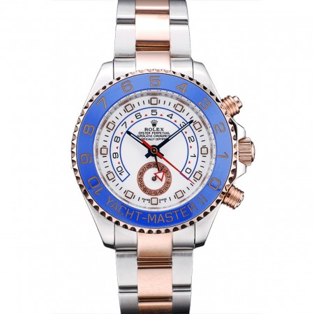 Rolex Yachtmaster Blue Ceramic Bezel White Dial Watch