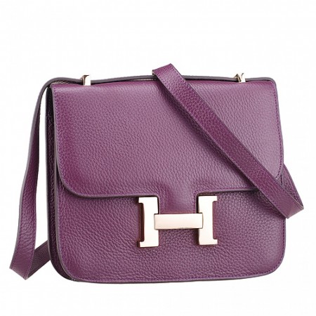 Hermes Constance Plum with Golden Buckle