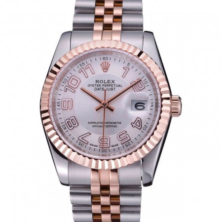 Rolex DateJust White Dial Stainless Steel and Gold Bracelet  622544
