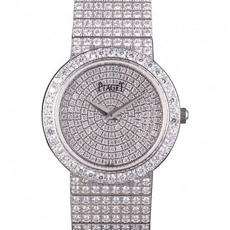 Piaget Swiss Limelight Diamonds Encrusted Stainless Steel Watch 80297