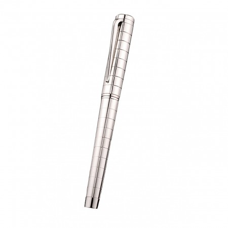 Bvlgari Vertical Grooved Cutwork Ballpoint Pen With Bvlgari Engraved Cap