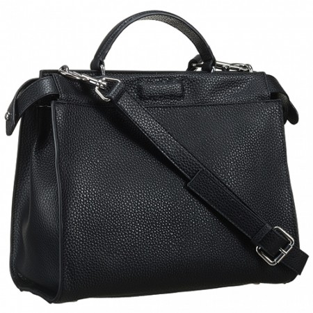 Fendi Peekaboo Selleria Medium Black Leather Tote  18927308