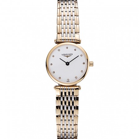 Longines La Grande Classique Two Tone Band White Dial Diamond Markers Femme  622102